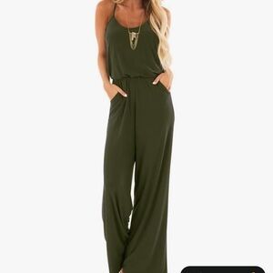 Olive Green Women's Jumpsuit